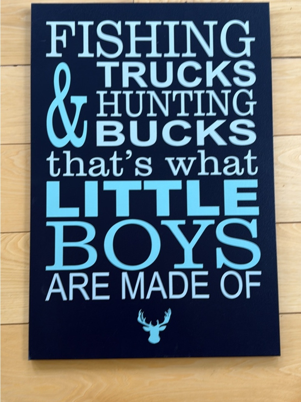 ‘What Little Boys Are Made Of' Wooden Wall Sign